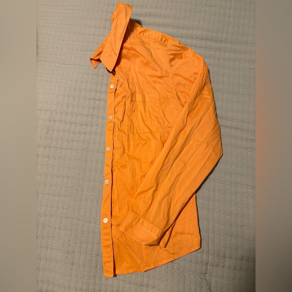 Ann Taylor Orange Button Down Shirt